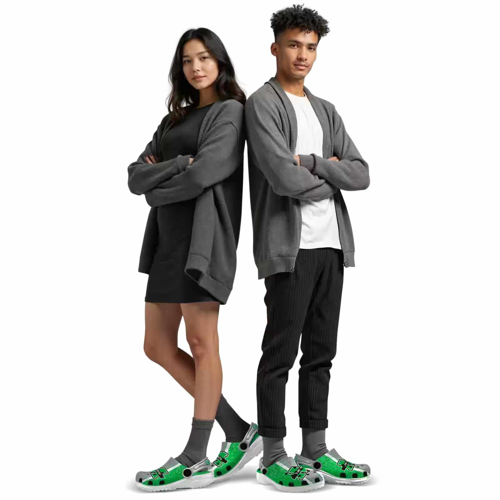 Personalized Marshall Thundering Herd Vertical Stripes ClogTVC1801712 - Image 7