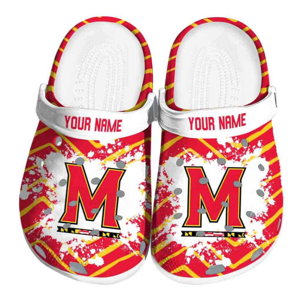 Personalized Maryland Terrapins Zigzag Paint Burst ClogTVC1801781