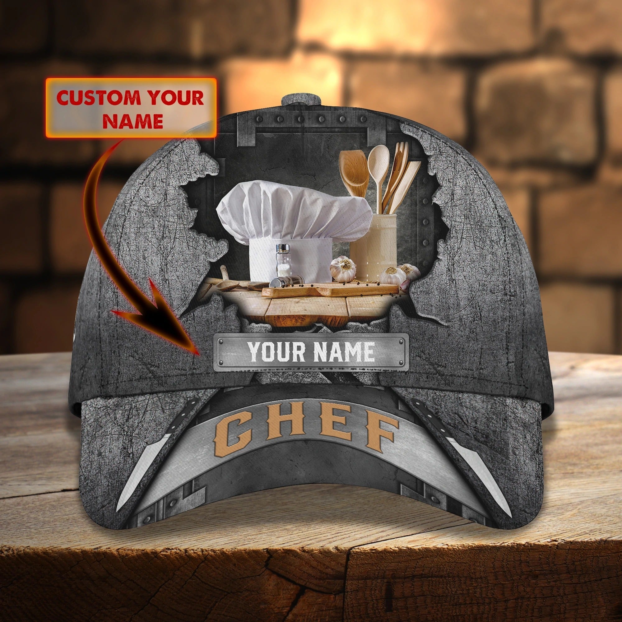 Personalized Master Chef Baseball All Over Print Cap For Men And Women, Special Cap Hat For Chef Trucker Hats Custom Hats Gifts For Men & Women