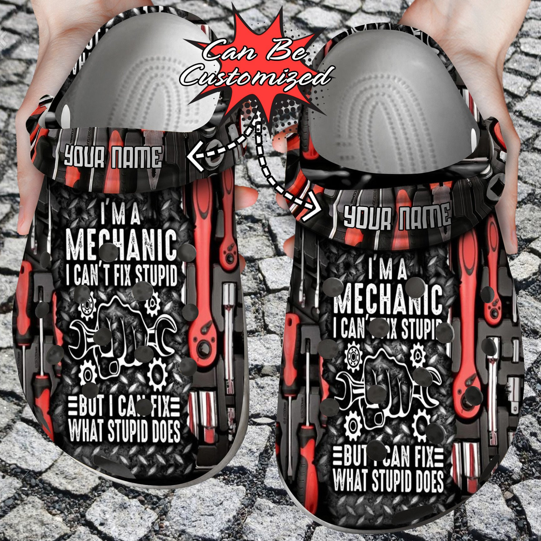Personalized Mechanic Tool Im a Mechanic 20 clog Shoes Custom