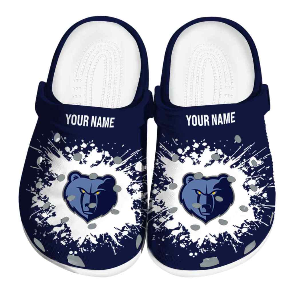 Personalized Memphis Grizzlies Splatter Background ClogTVC1801708