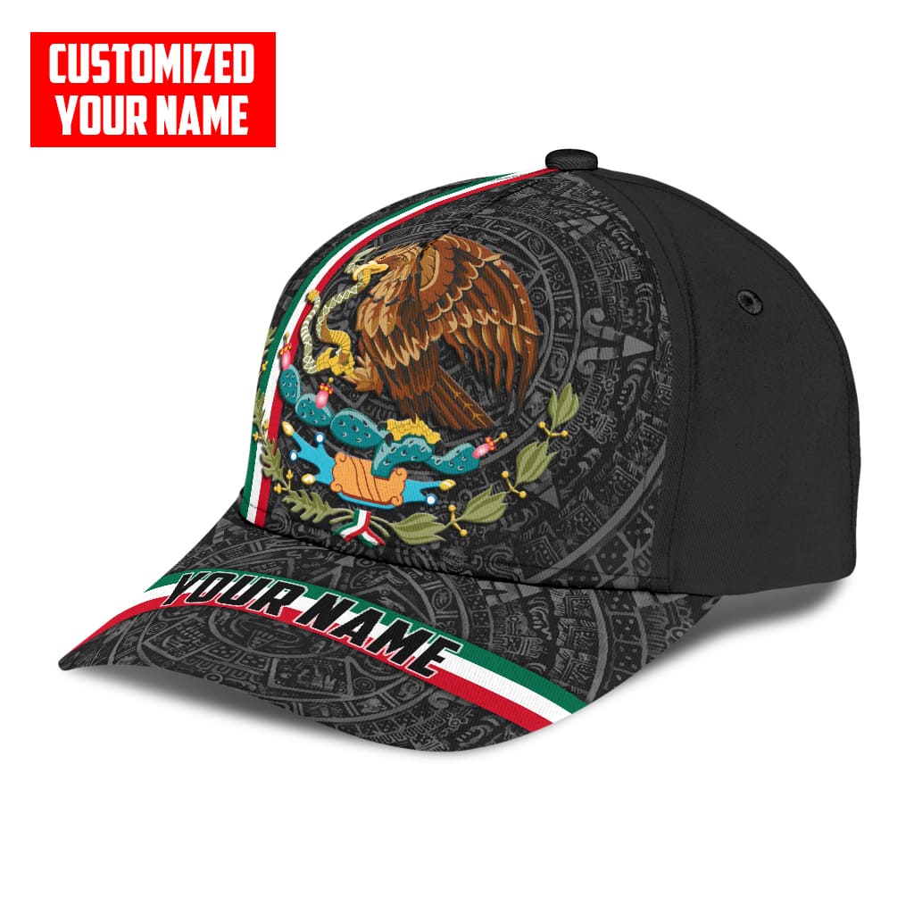 Personalized Mexico 3D Full Print Classic Cap, Aztec Pattern Baseball Hat Cap For Him, Aztec Cap Hat Trucker Hats Custom Hats Gifts For Men & Women