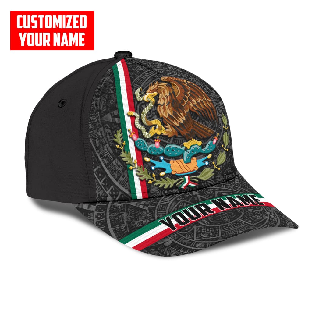 Personalized Mexico 3D Full Print Classic Cap, Aztec Pattern Baseball Hat Cap For Him, Aztec Cap Hat Trucker Hats Custom Hats Gifts For Men & Women
