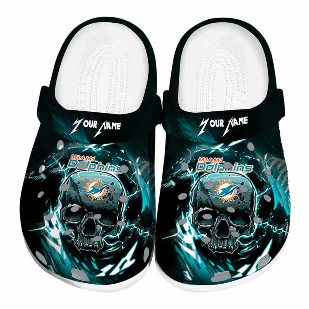 Personalized Miami Dolphins Gothic Skull ClogTVC1801137