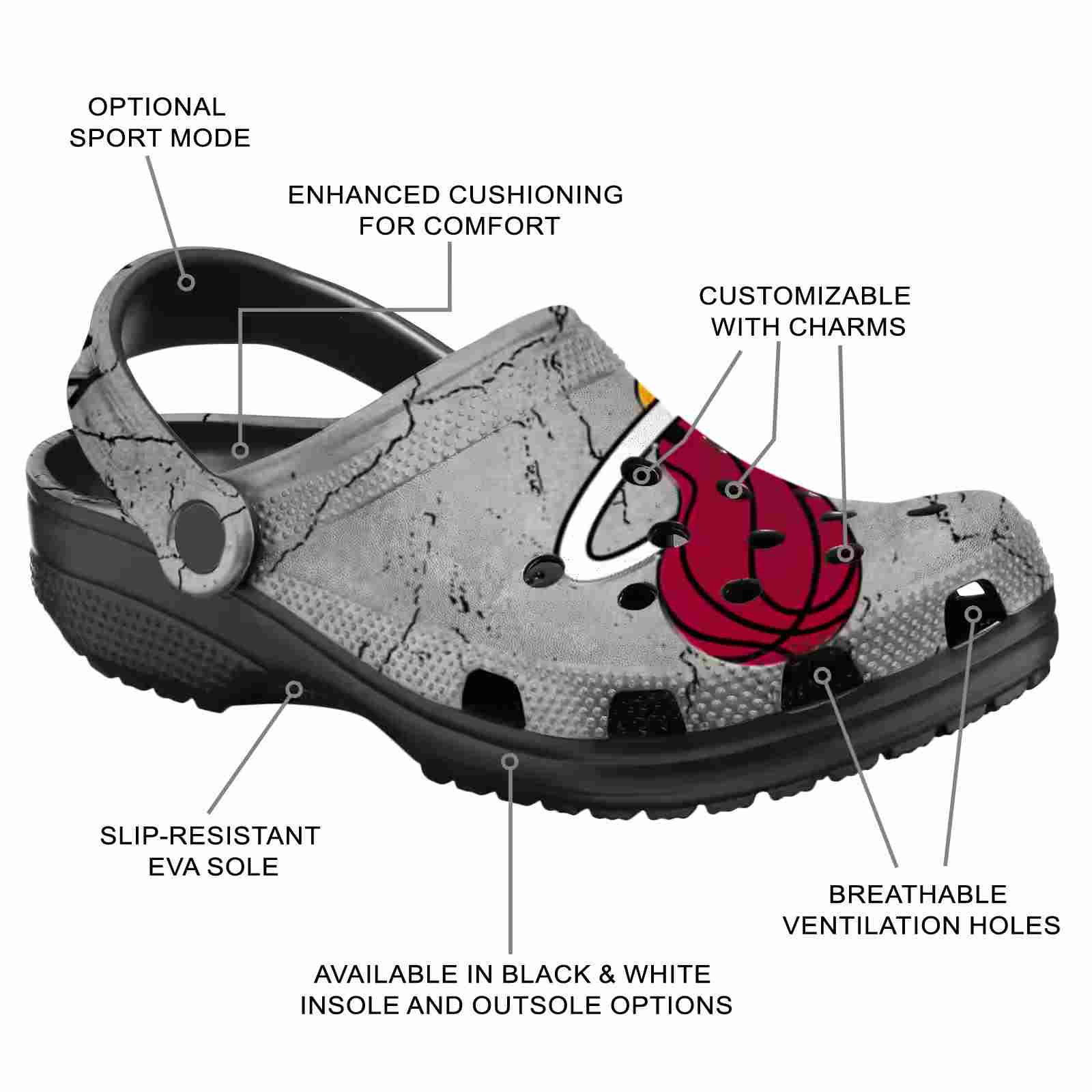 Personalized Miami Heat Cracked Texture ClogTVC1801709 - Image 5