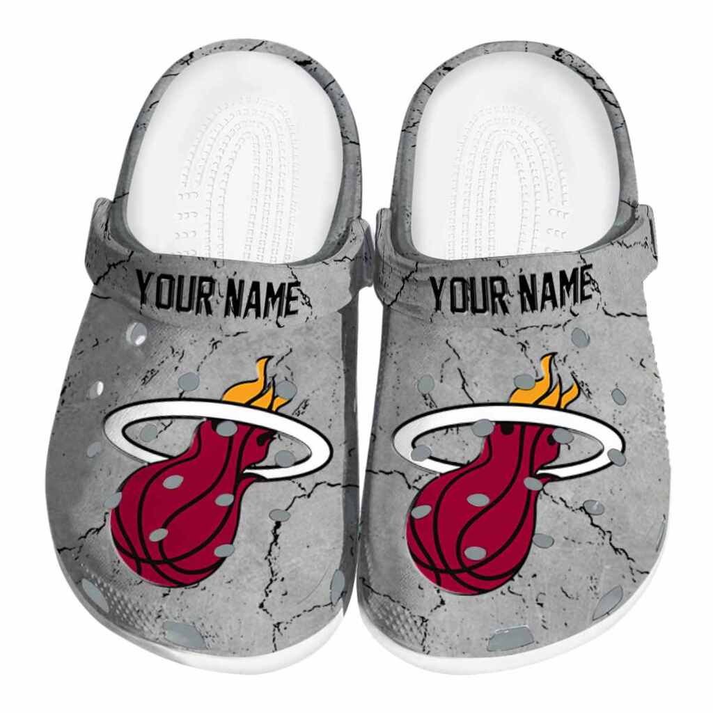 Personalized Miami Heat Cracked Texture ClogTVC1801709