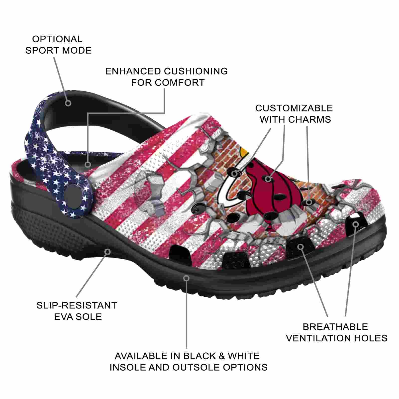 Personalized Miami Heat Freedom Splinter ClogTVC1801709 - Image 5