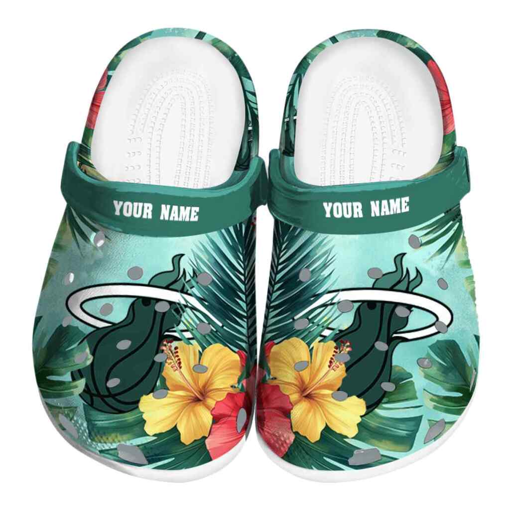 Personalized Miami Heat Tropical Vibes ClogTVC1801709