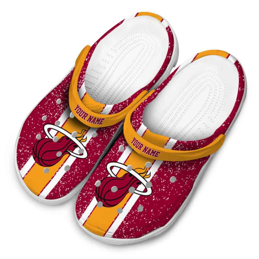Personalized Miami Heat Vertical Stripes ClogTVC1801709 - Image 4