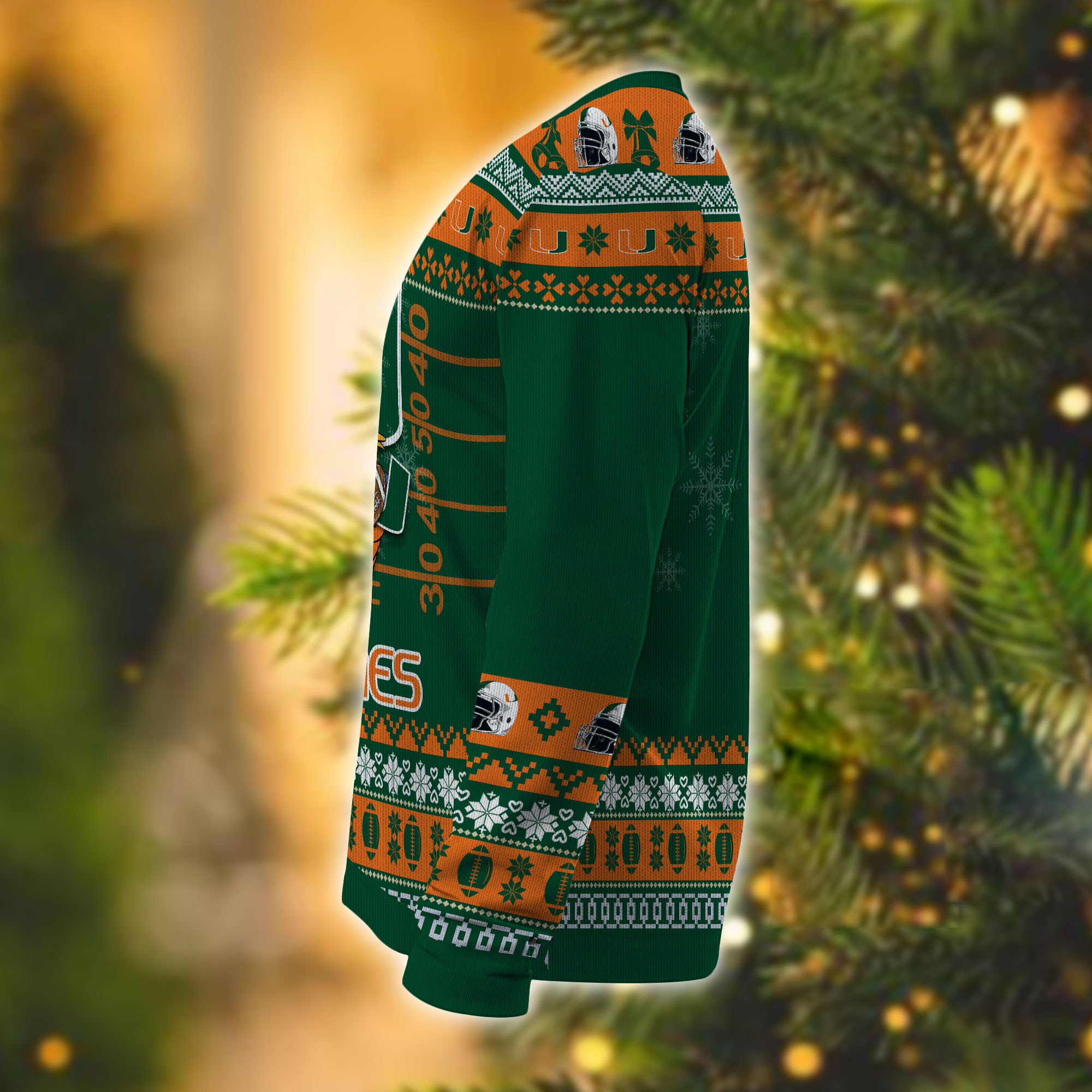 Personalized Miami Hurricanes Mickey Ugly Christmas Sweater Adult 3D Funny Matching for family - Image 4