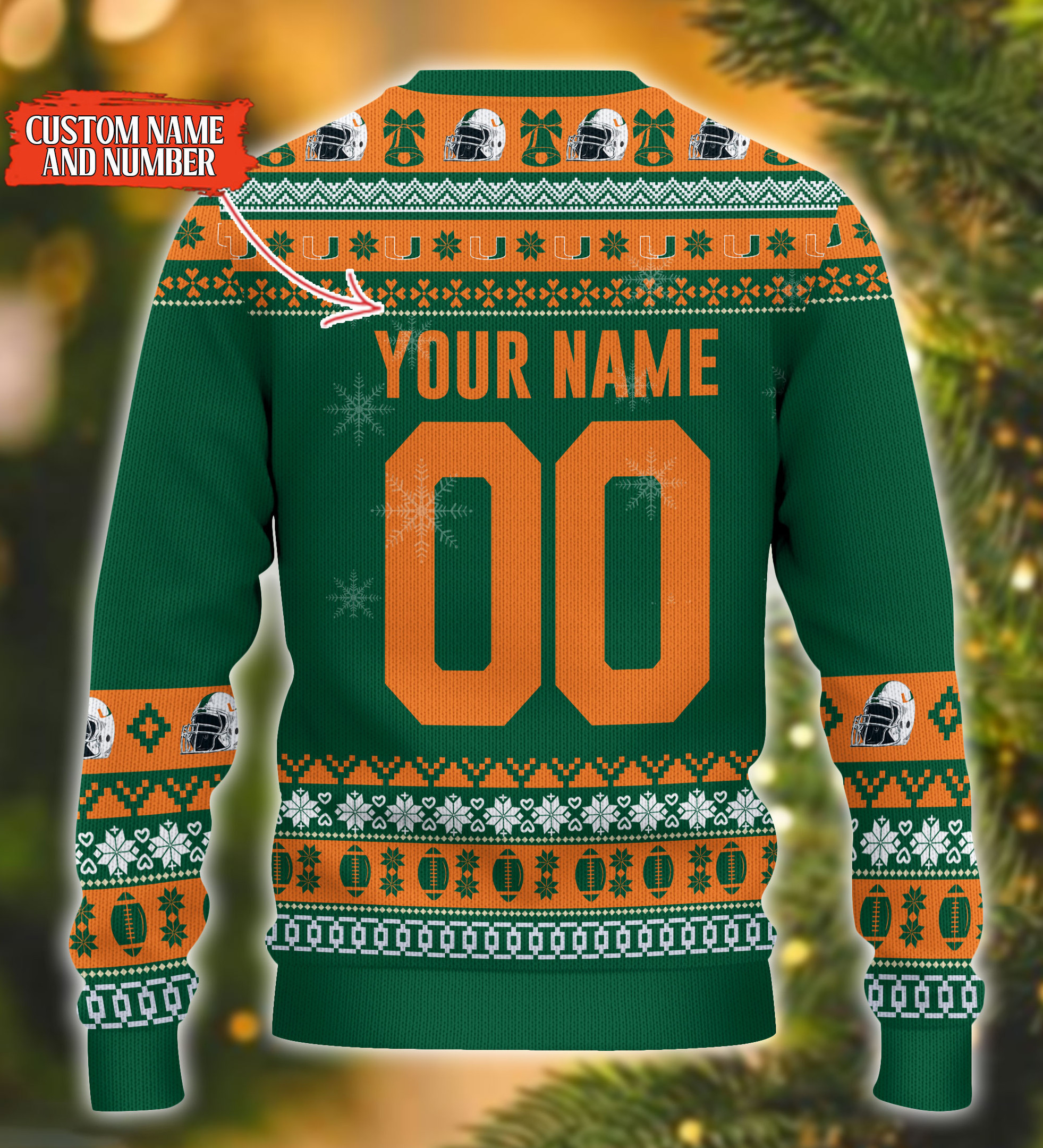 Personalized Miami Hurricanes Mickey Ugly Christmas Sweater Adult 3D Funny Matching for family - Image 3