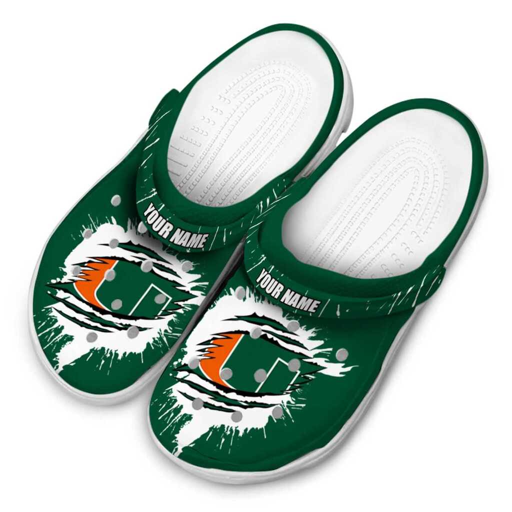 Personalized Miami Hurricanes Splash Motif Background ClogTVC180130 - Image 4