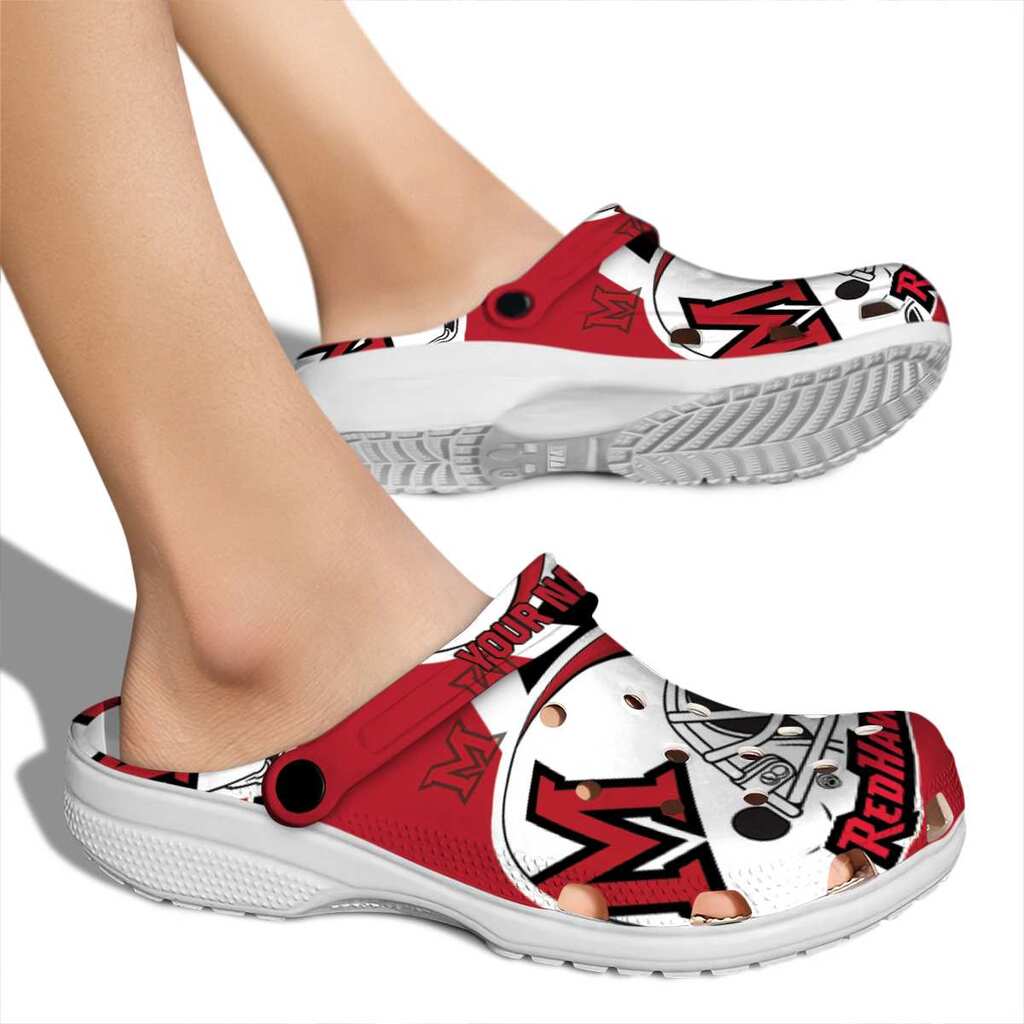 Personalized Miami RedHawks Football Helmet ClogTVC1801789 - Image 2