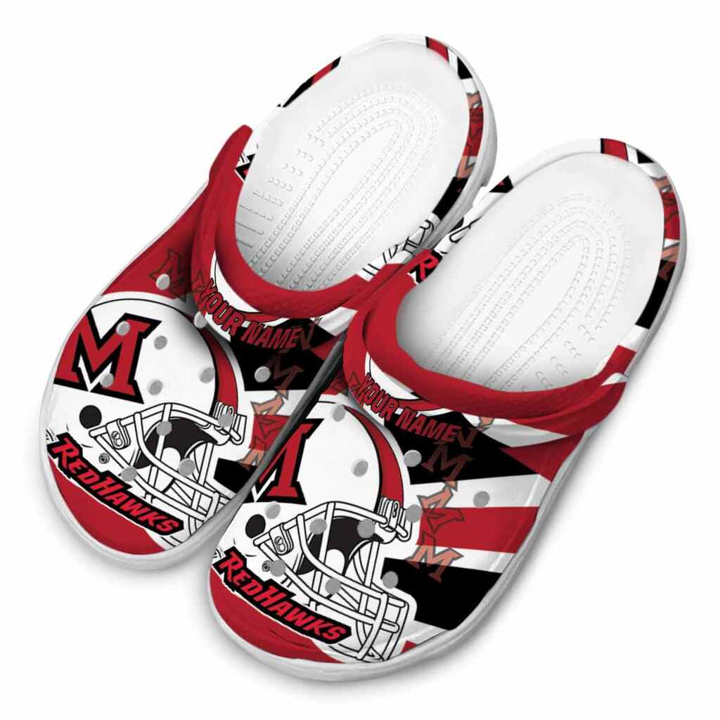 Personalized Miami RedHawks Football Helmet ClogTVC1801789 - Image 4