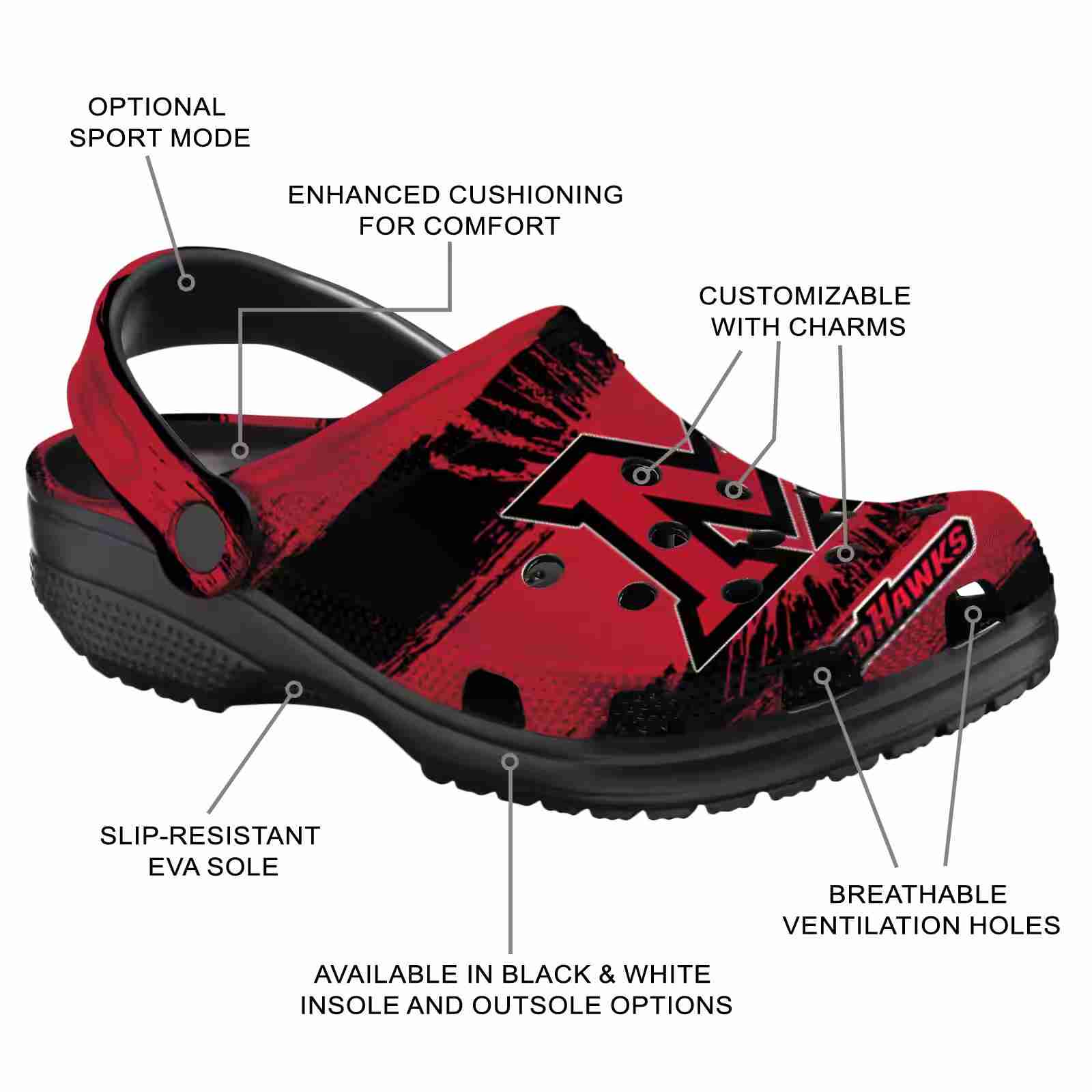 Personalized Miami RedHawks Paint Splatter Graphics ClogTVC1801724 - Image 5