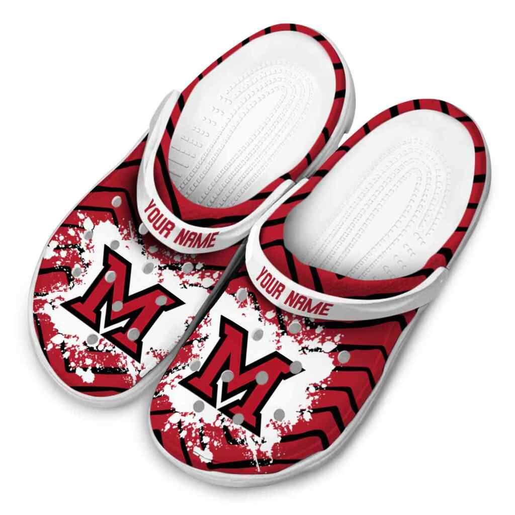Personalized Miami RedHawks Zigzag Paint Burst ClogTVC1801781 - Image 4