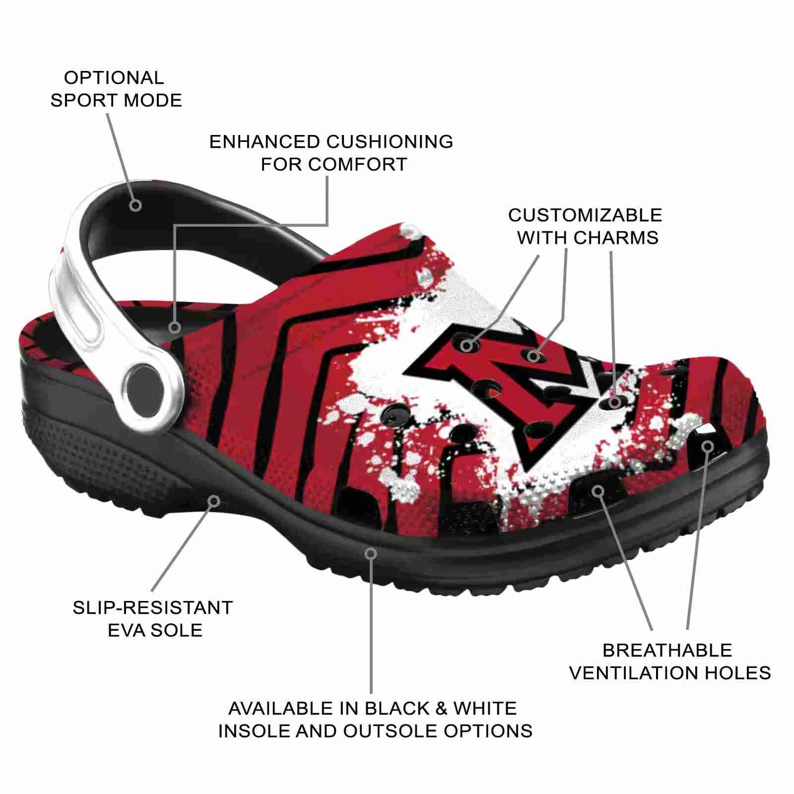 Personalized Miami RedHawks Zigzag Paint Burst ClogTVC1801781 - Image 5