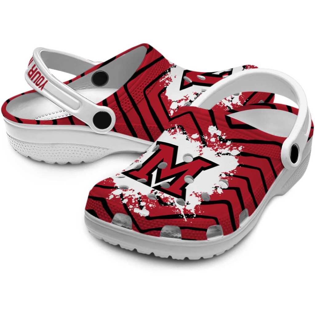 Personalized Miami RedHawks Zigzag Paint Burst ClogTVC1801781 - Image 3