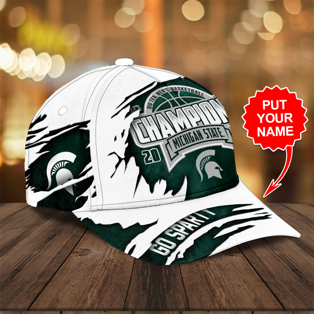 Personalized Michigan State Spartans Ncaa Men’s Basketball Personalized Cap For Fan Baseball Cap Classic Hat