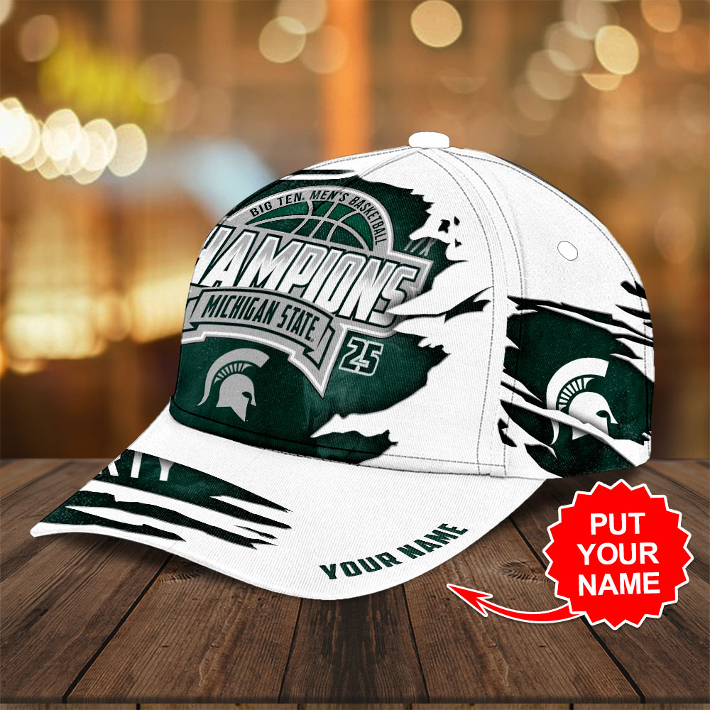 Personalized Michigan State Spartans Ncaa Men's Basketball Personalized Cap For Fan Baseball Cap Classic Hat