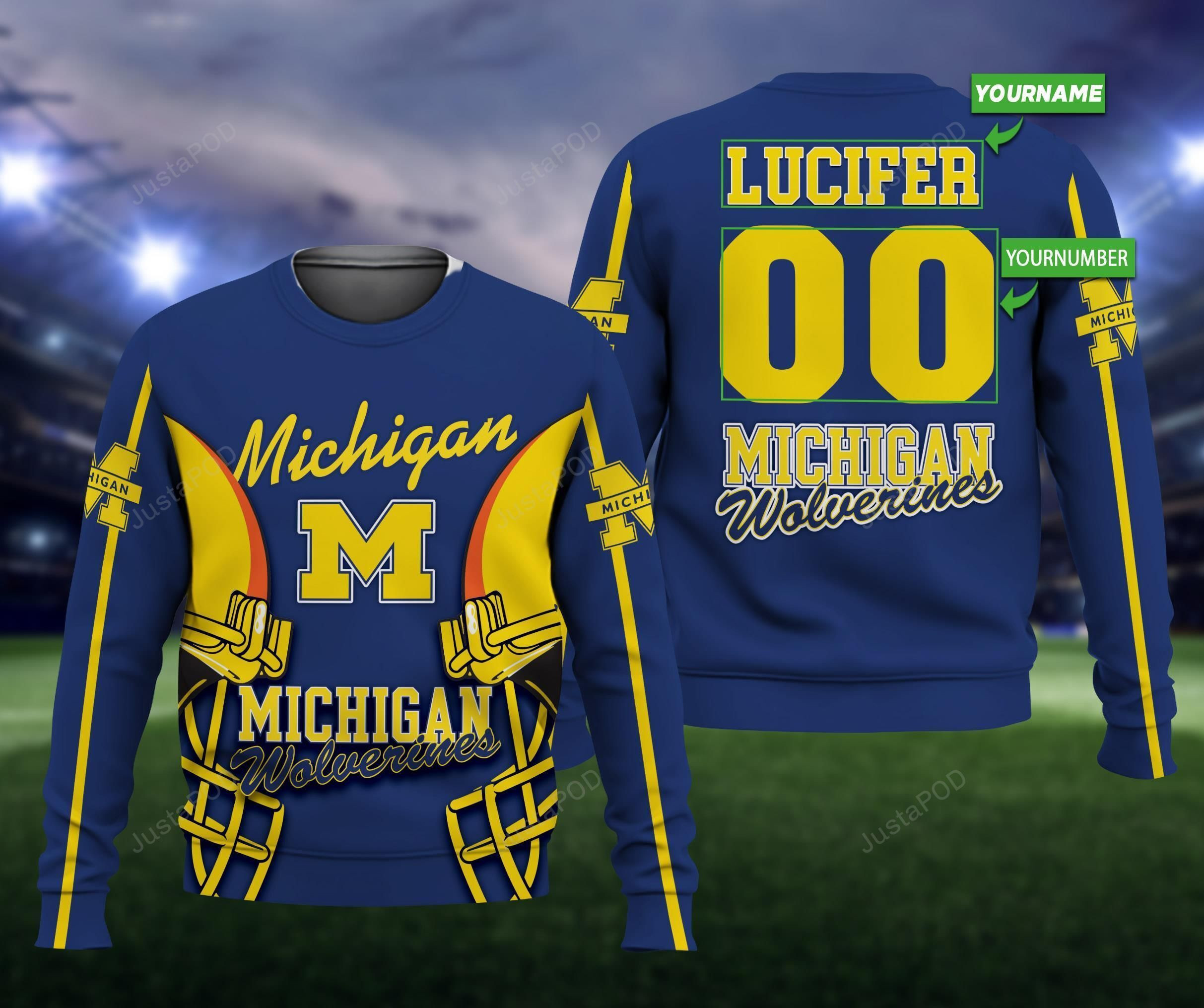 Personalized Michigan Wolverines 3D All Over Print Hoodie, Zip Hoodie