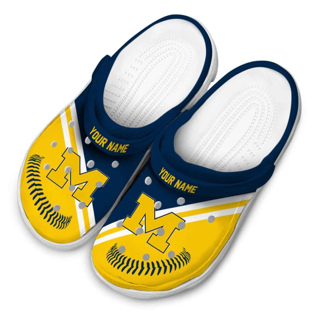 Personalized Michigan Wolverines Baseball Motif ClogTVC180109 - Image 4