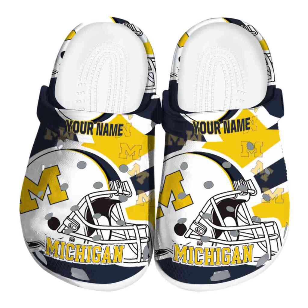 Personalized Michigan Wolverines Football Helmet ClogTVC180109