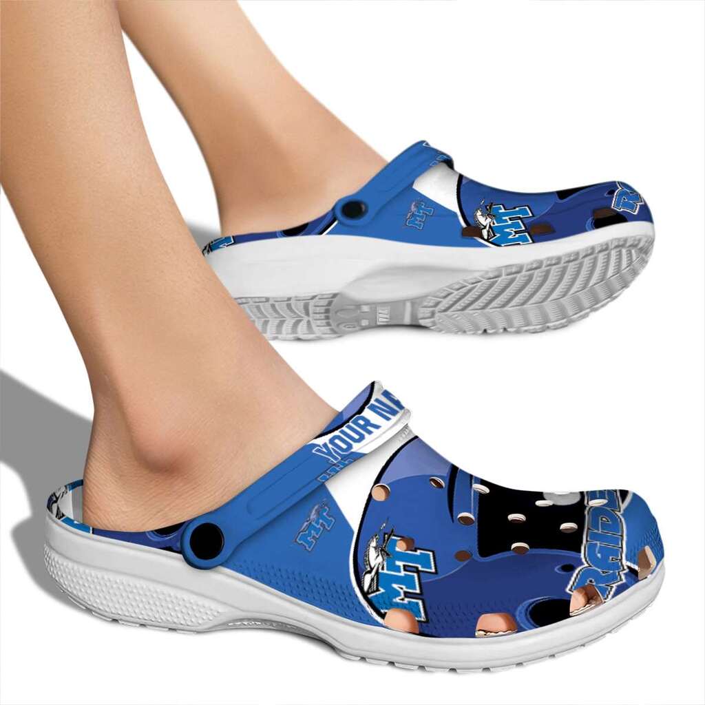 Personalized Middle Tennessee Blue Raiders Baseball Helmet ClogTVC1801820 - Image 2