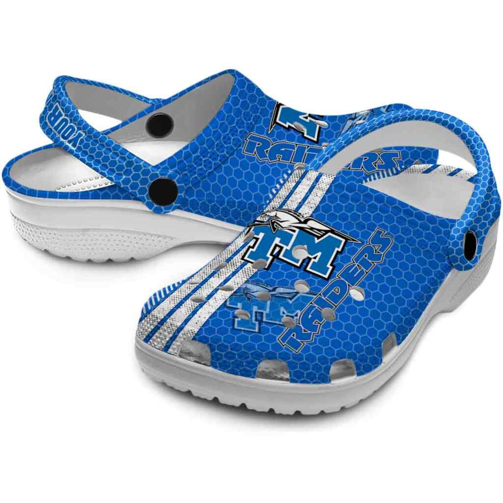 Personalized Middle Tennessee Blue Raiders Contrasting Stripes ClogTVC1801724 - Image 3