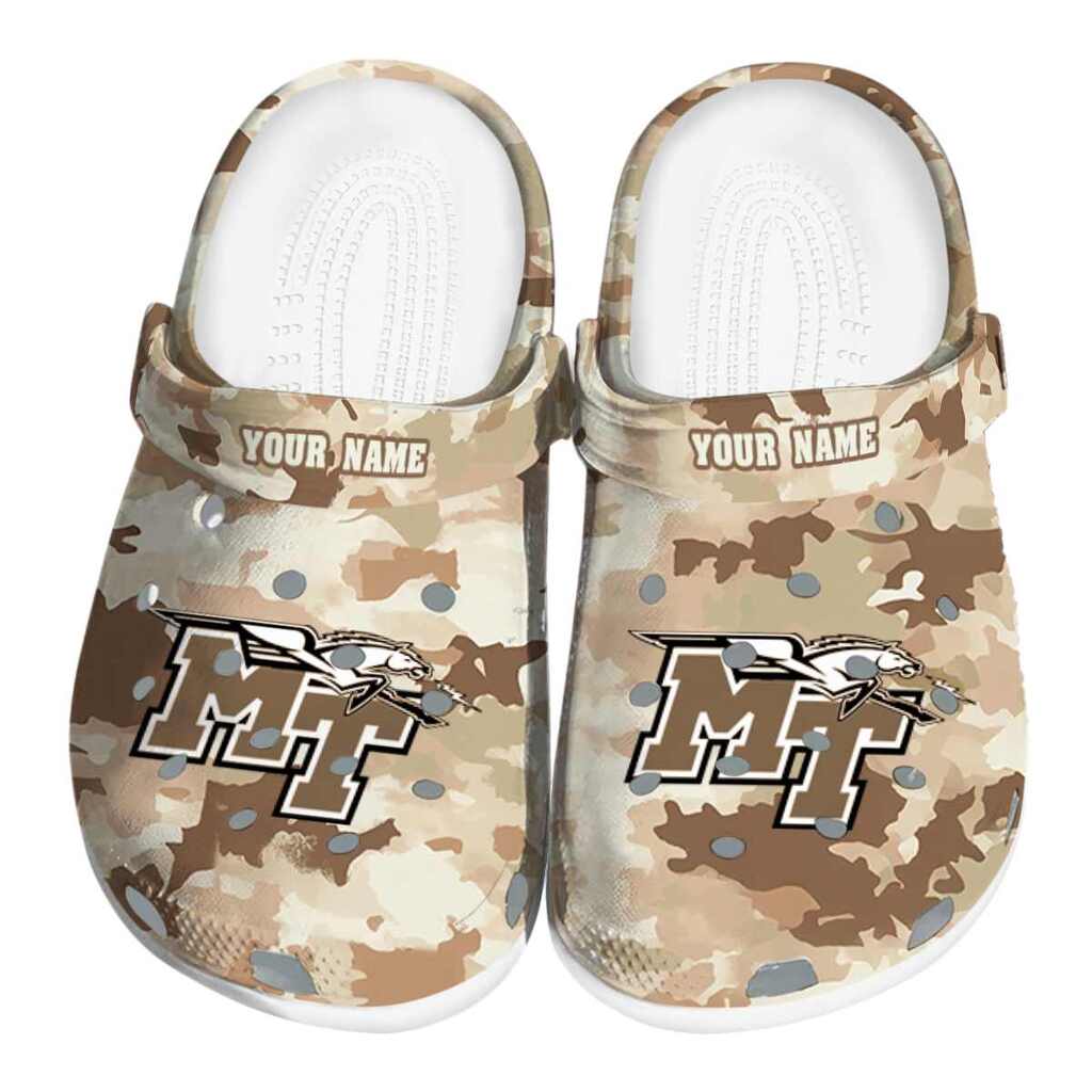 Personalized Middle Tennessee Blue Raiders Desert Camo ClogTVC1801698