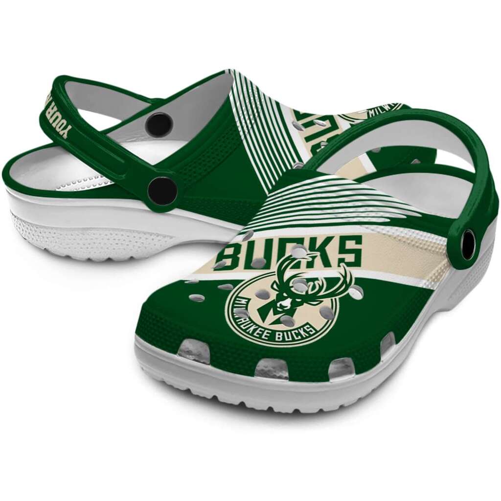 Personalized Milwaukee Bucks Vibrant Dual-Tone ClogTVC1801681 - Image 3