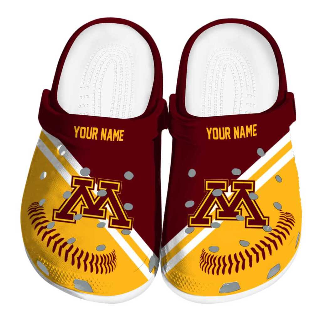 Personalized Minnesota Golden Gophers Baseball Motif ClogTVC1801789