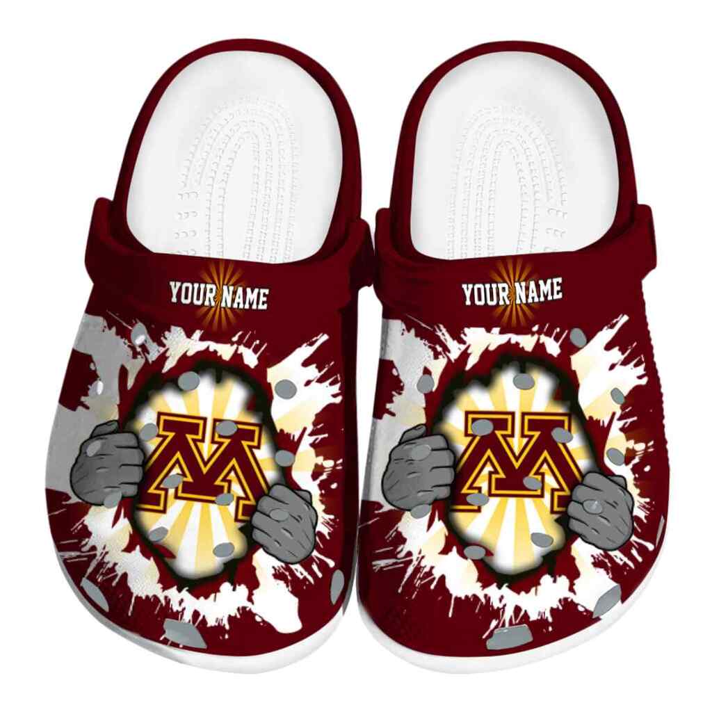 Personalized Minnesota Golden Gophers Gripping Hand ClogTVC1801789