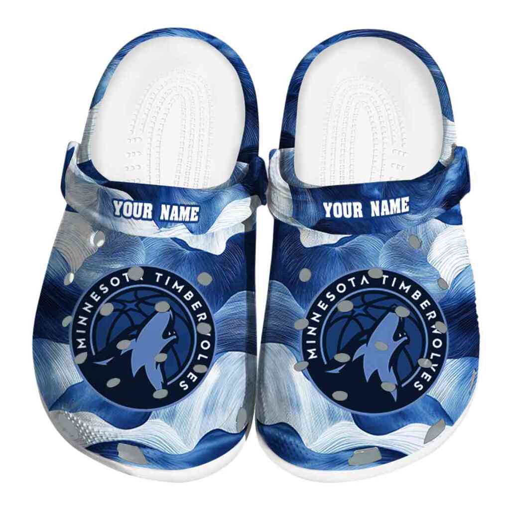 Personalized Minnesota Timberwolves Ocean Waves ClogTVC1801735
