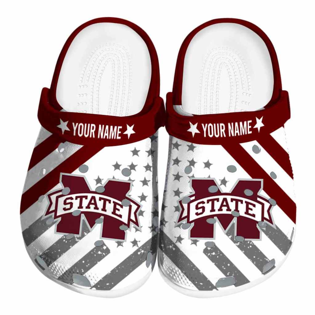 Personalized Mississippi State Bulldogs Star-Spangled Graphic ClogTVC180114