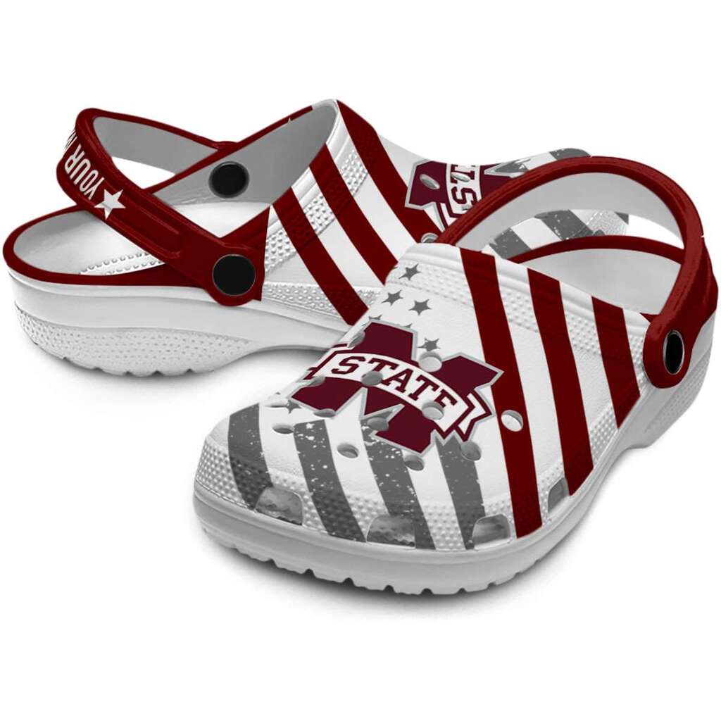 Personalized Mississippi State Bulldogs Star-Spangled Graphic ClogTVC180114 - Image 3