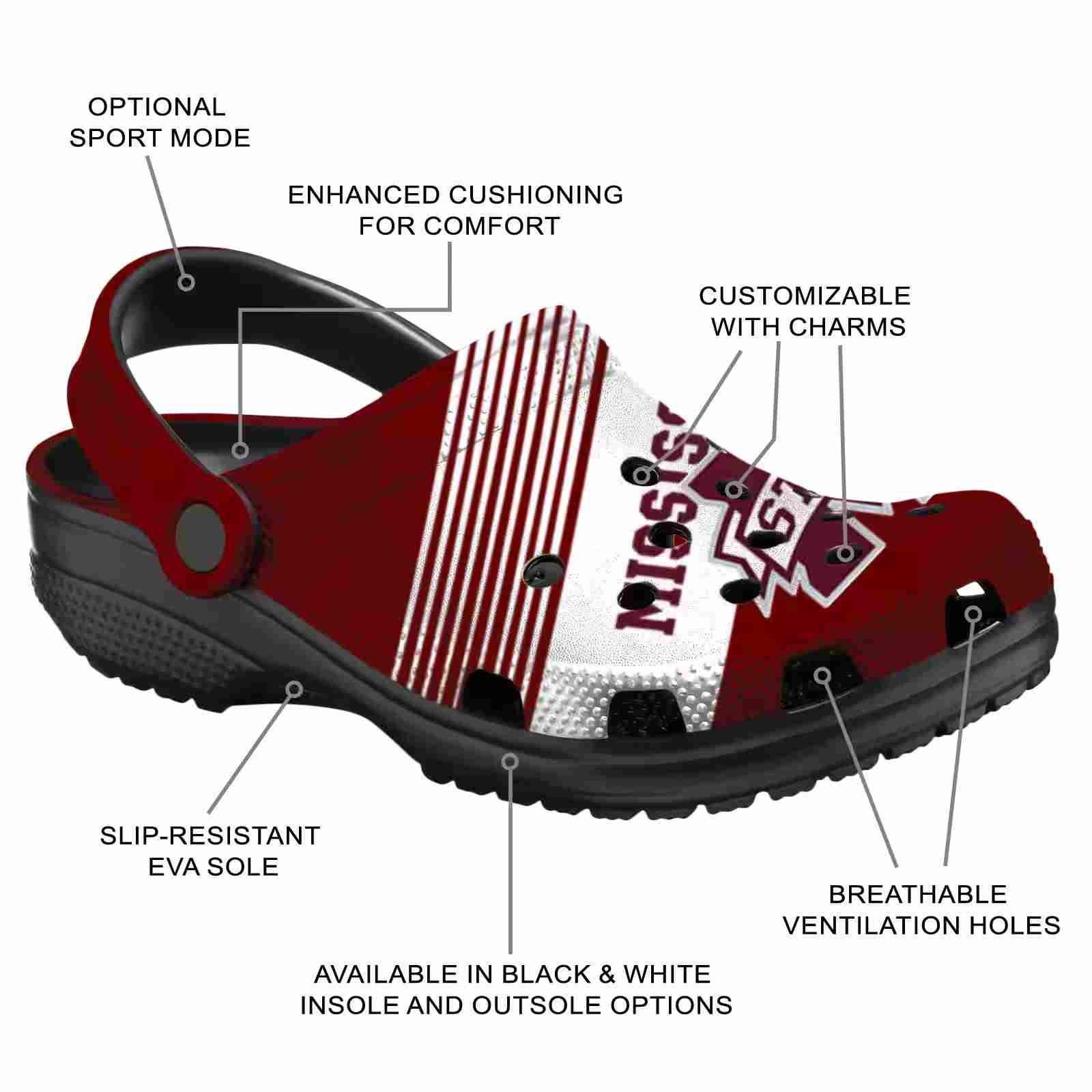 Personalized Mississippi State Bulldogs Vibrant Dual-Tone ClogTVC180114 - Image 5