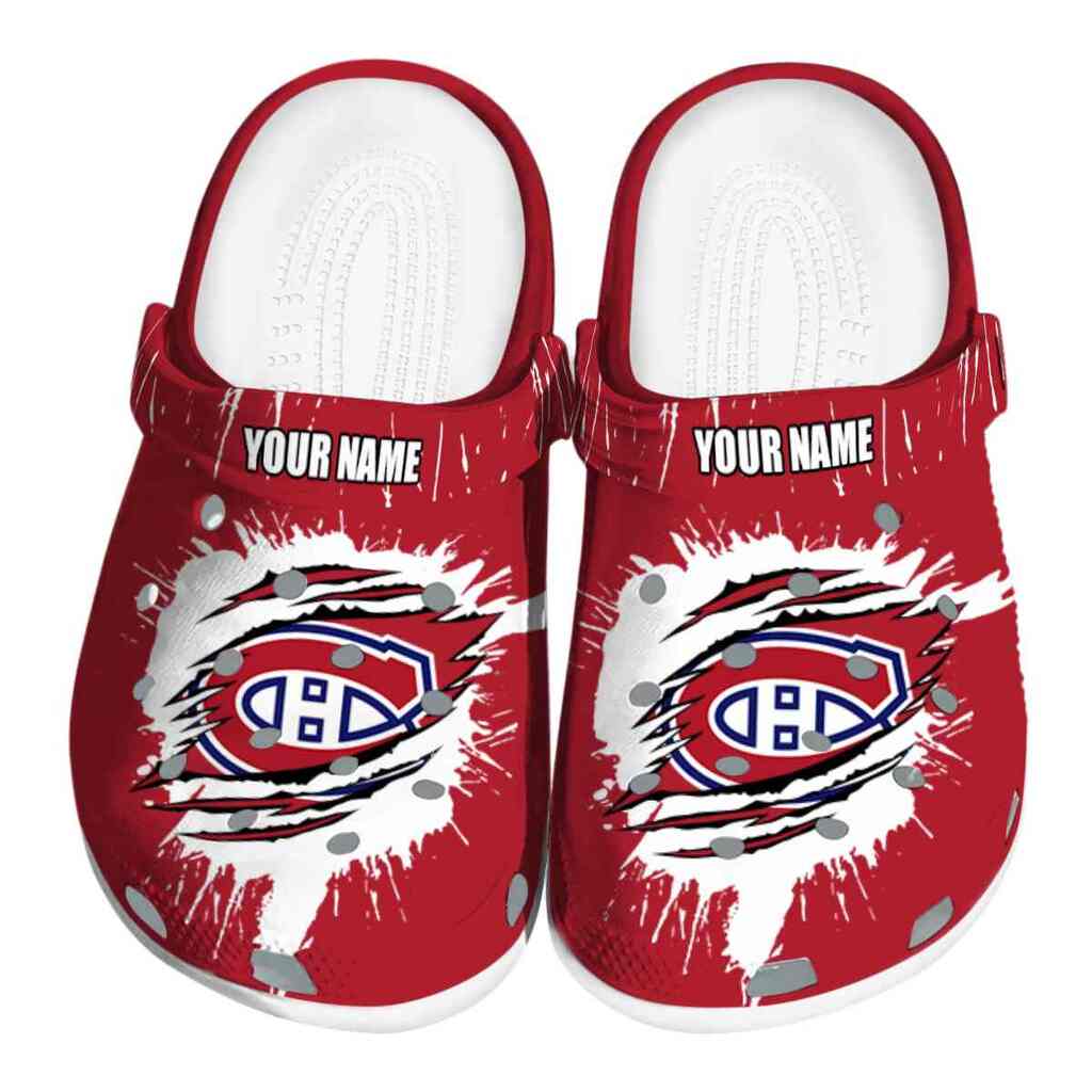 Personalized Montreal Canadiens Splash Motif Background ClogTVC1801881