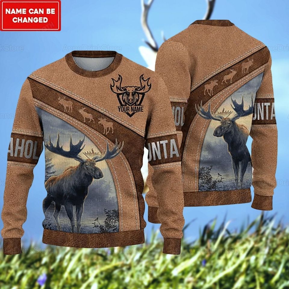 Personalized Moose Lover Sweater