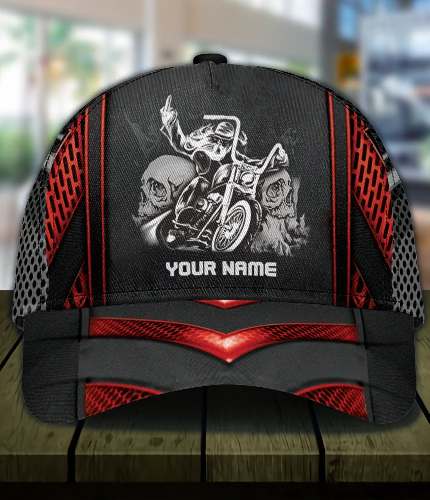 Personalized Motorcycle Classic Cap, Gift for Motorcycle Lovers, Motorcycle Riders Trucker Hats Custom Hats Gifts For Men & Women