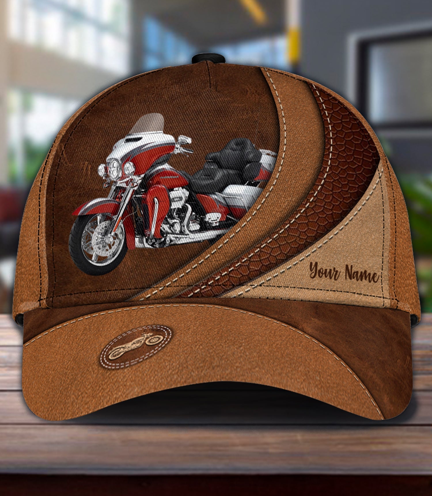 Personalized Motorcycle Classic Cap, Gift for Motorcycle Lovers, Motorcycle Riders  Trucker Hats Custom Hats Gifts For Men & Women