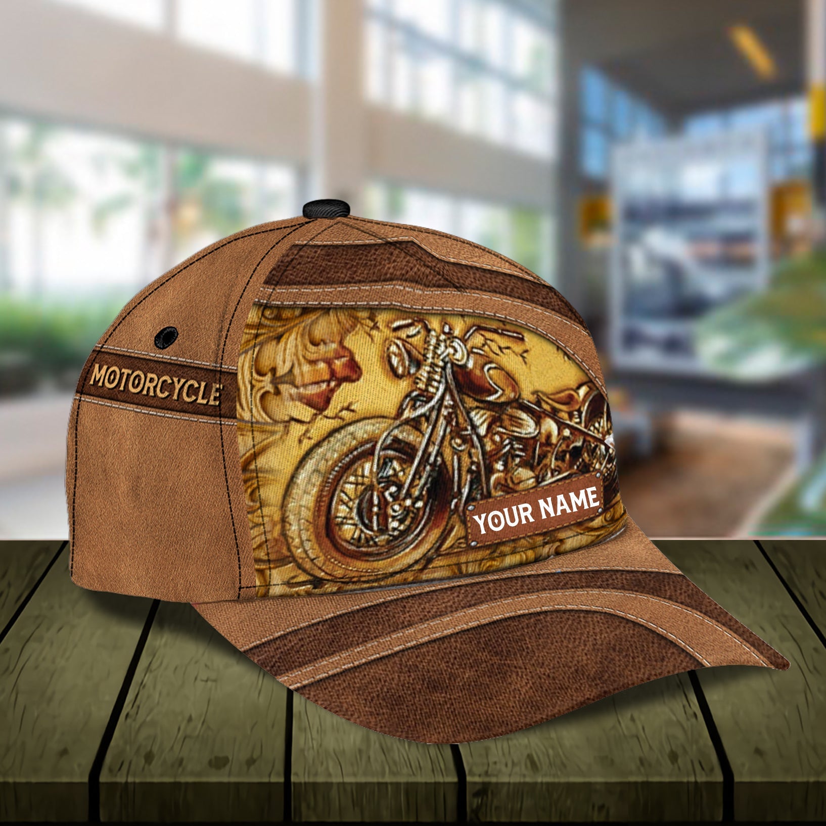 Personalized Motorcycle Classic Cap, Gift for Motorcycle Lovers, Motorcycle Riders Trucker Hats Custom Hats Gifts For Men & Women