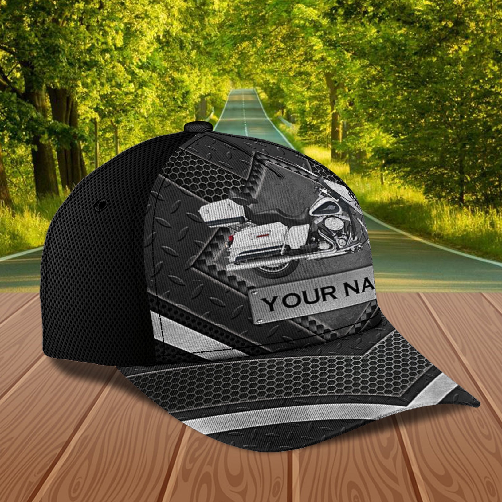 Personalized Motorcycle Classic Cap, Gift for Motorcycle Lovers, Motorcycle Riders Trucker Hats Custom Hats Gifts For Men & Women