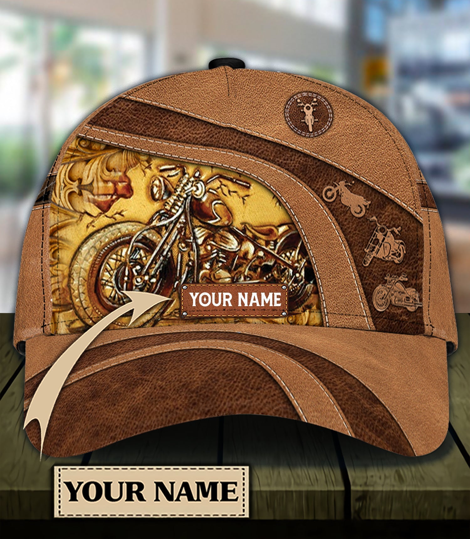 Personalized Motorcycle Classic Cap, Gift for Motorcycle Lovers, Motorcycle Riders Trucker Hats Custom Hats Gifts For Men & Women
