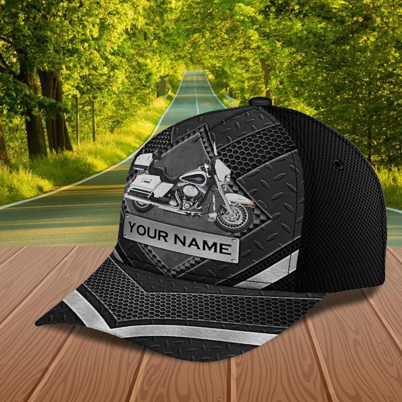 Personalized Motorcycle Classic Cap, Gift for Motorcycle Lovers, Motorcycle Riders Trucker Hats Custom Hats Gifts For Men & Women