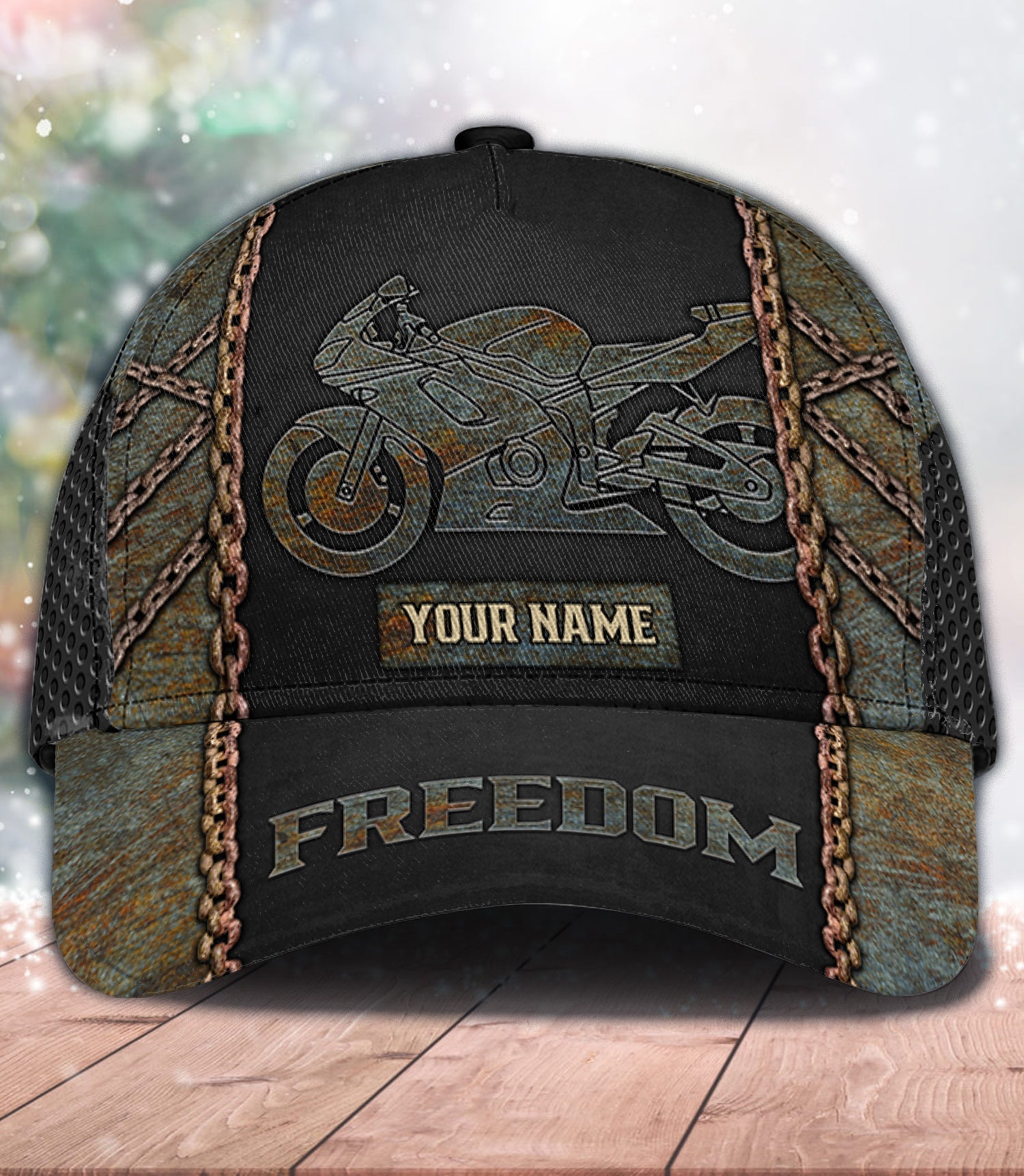 Personalized Motorcycle Classic Cap, Gift for Motorcycle Lovers, Motorcycle Riders Trucker Hats Custom Hats Gifts For Men & Women