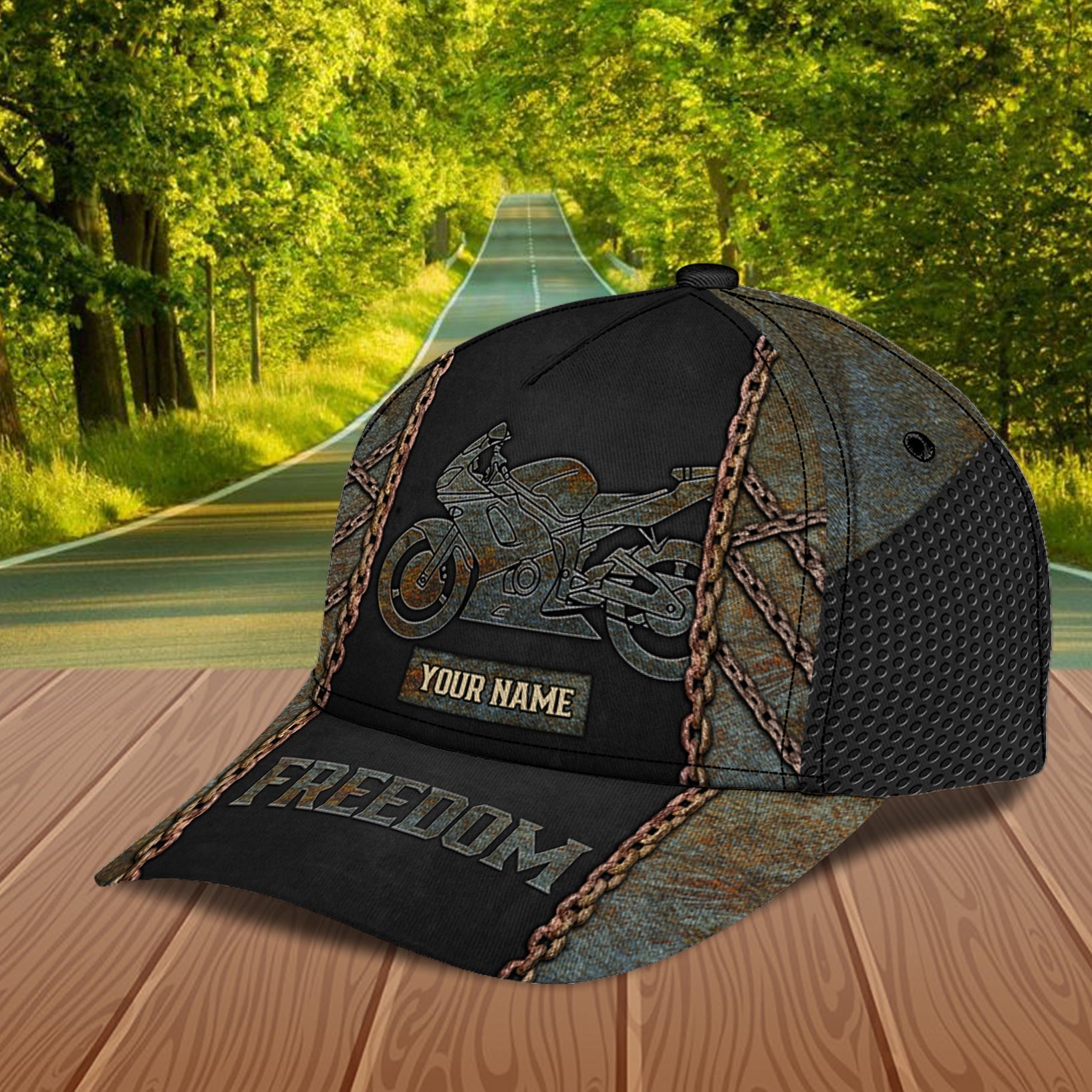 Personalized Motorcycle Classic Cap, Gift for Motorcycle Lovers, Motorcycle Riders Trucker Hats Custom Hats Gifts For Men & Women