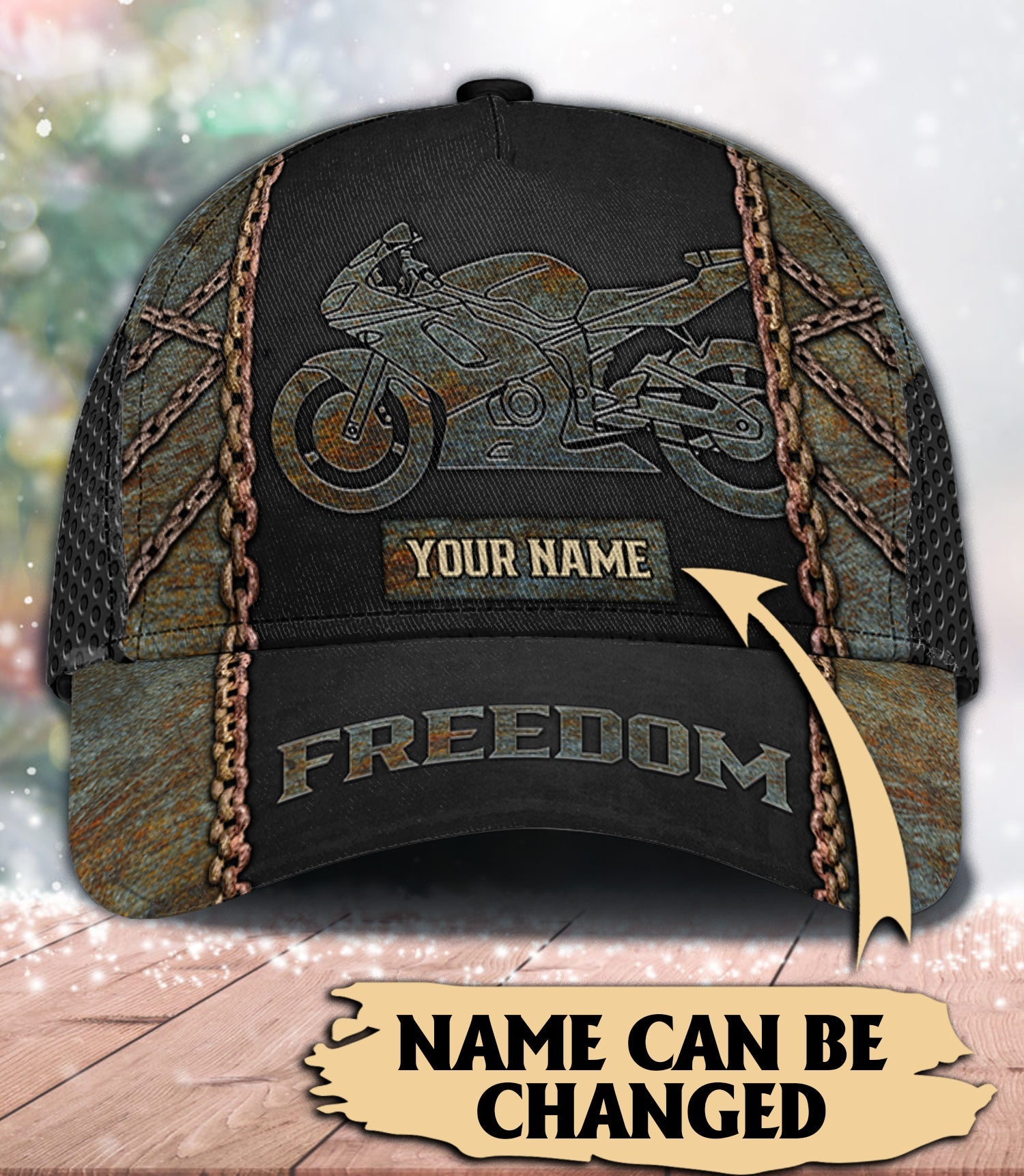 Personalized Motorcycle Classic Cap, Gift for Motorcycle Lovers, Motorcycle Riders Trucker Hats Custom Hats Gifts For Men & Women