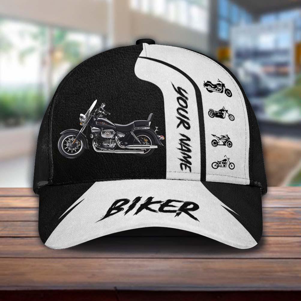 Personalized Motorcycle Classic Cap, Personalized Gift for Motorcycle Lovers, Motorcycle Riders Trucker Hats Custom Hats Gifts For Men & Women