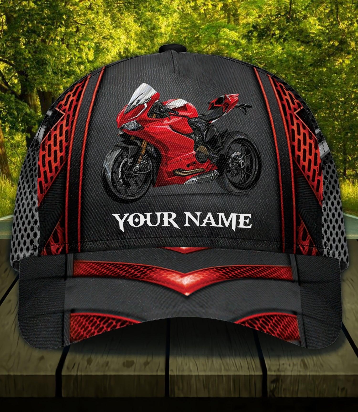 Personalized Motorcycle Classic Cap, Personalized Gift for Motorcycle Lovers, Motorcycle Riders Trucker Hats Custom Hats Gifts For Men & Women